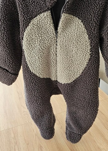Gri Erkek Bebek Peluş Tulum - Görsel 10