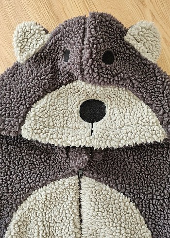 Gri Erkek Bebek Peluş Tulum - Görsel 3