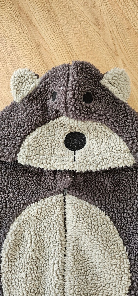 Gri Erkek Bebek Peluş Tulum - Görsel 3