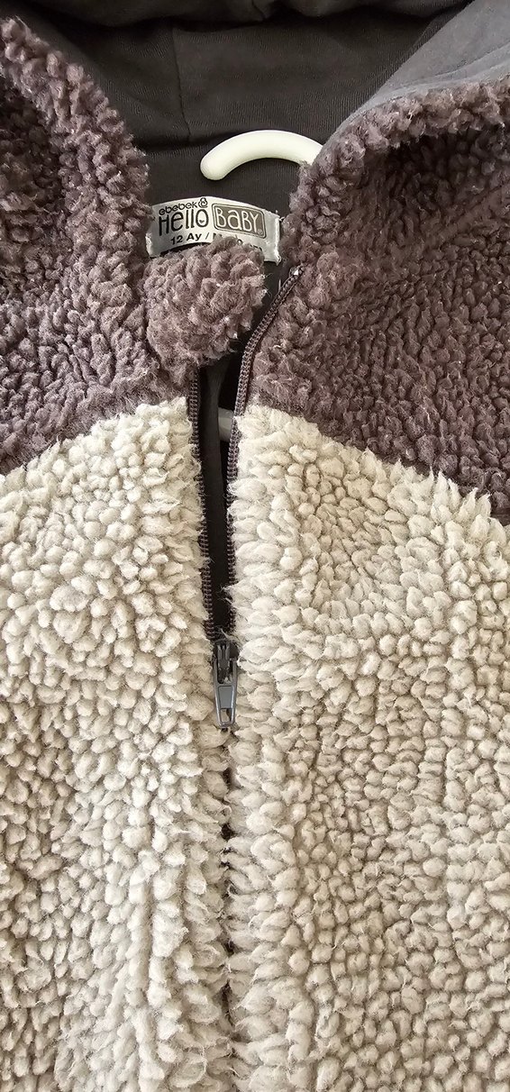 Gri Erkek Bebek Peluş Tulum - Görsel 5