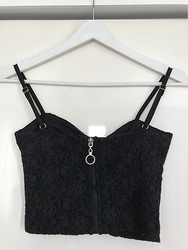 Koton Askılı dantel crop üst