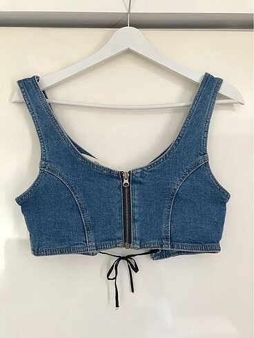 s Beden Zeynep Tosun denim kot büstiyer