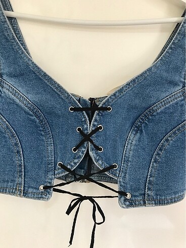 Zeynep Tosun Zeynep Tosun denim kot büstiyer