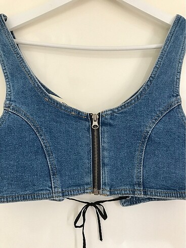 s Beden lacivert Renk Zeynep Tosun denim kot büstiyer