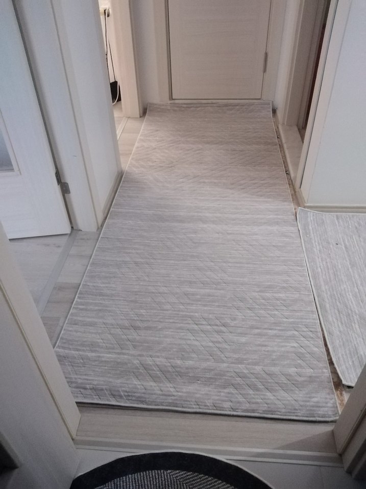 Gri Modern Düz Halı hic kullanilmadi temiz yeni - Görsel 3