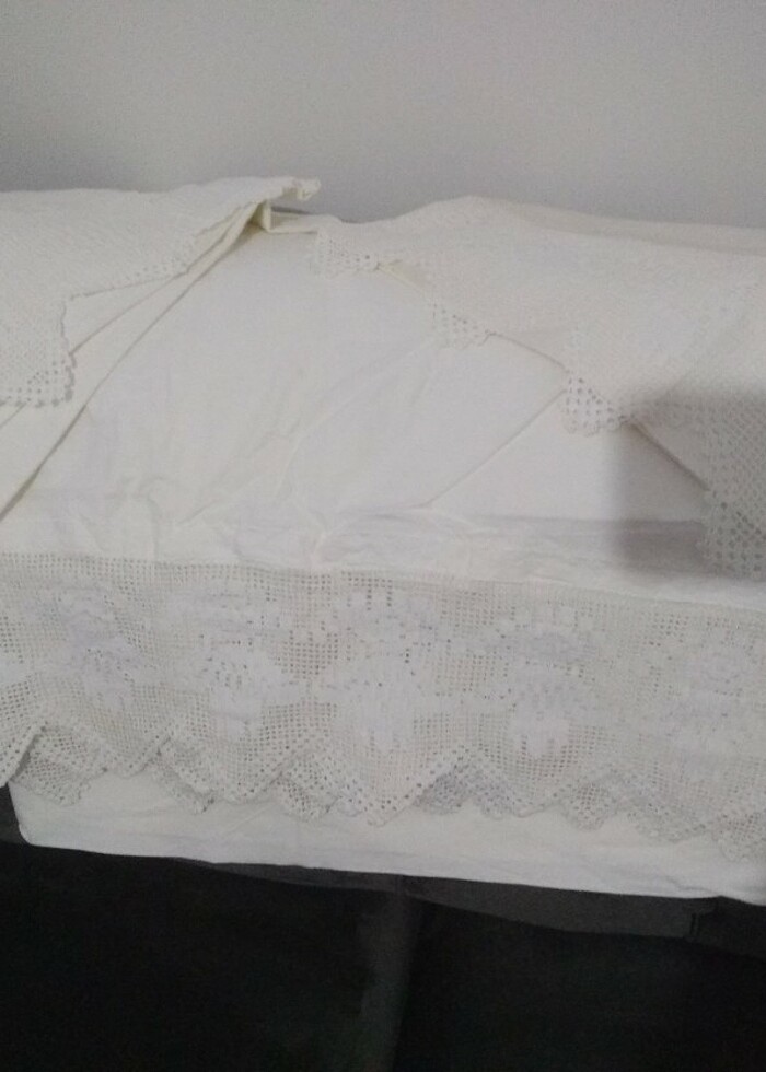 El yapımı çeyizlik karyola takımı - Görsel 3