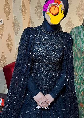 Pelerinli tesettür abiye nişan - Görsel 5