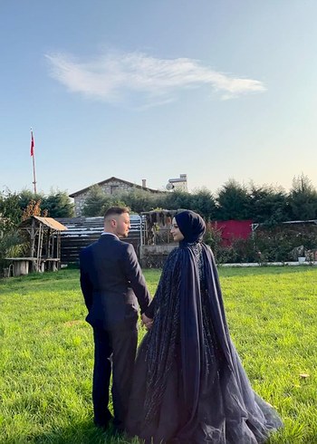 Pelerinli tesettür abiye nişan - Görsel 4