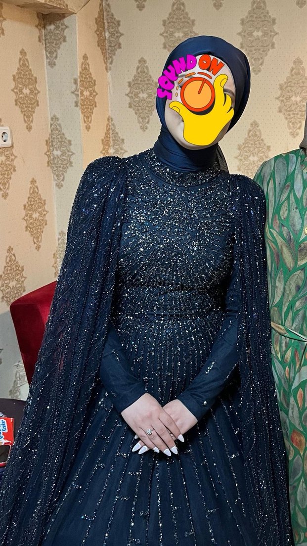 Pelerinli tesettür abiye nişan - Görsel 5