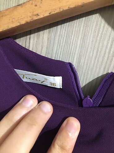 Mor tessettür elbise - Görsel 4