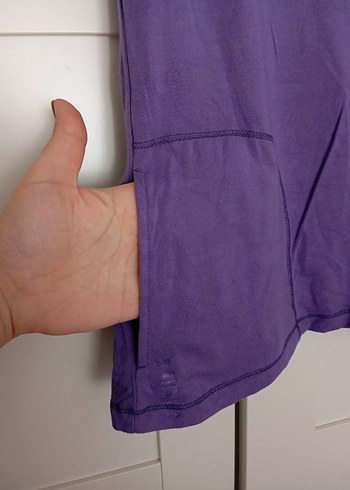 Mor Düğmeli Kolsuz Kadın Yelek - Görsel 2