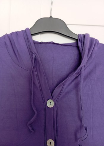 Mor Düğmeli Kolsuz Kadın Yelek - Görsel 3