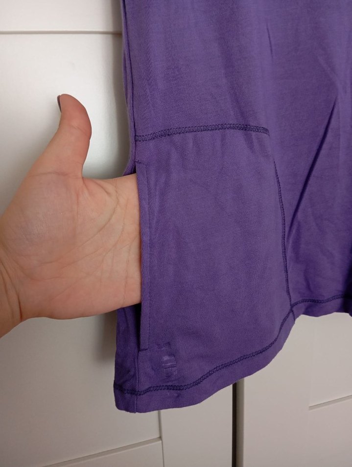 Mor Düğmeli Kolsuz Kadın Yelek - Görsel 2