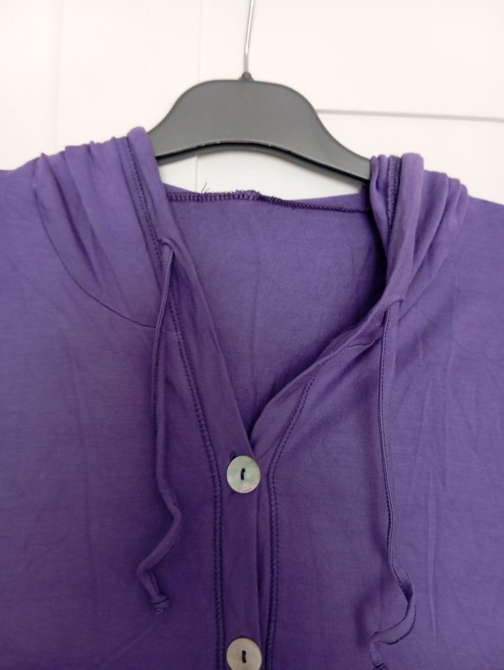 Mor Düğmeli Kolsuz Kadın Yelek - Görsel 3