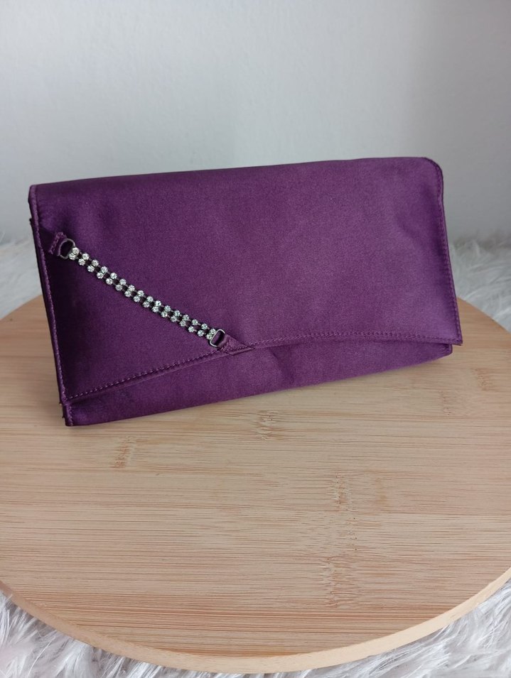 Parlak Mor Kadın Portföy Çanta - Görsel 5