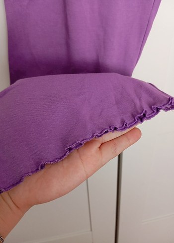 Mor Midi Kadın Pijama, eşofman altı - Görsel 4