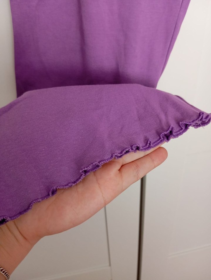 Mor Midi Kadın Pijama, eşofman altı - Görsel 4