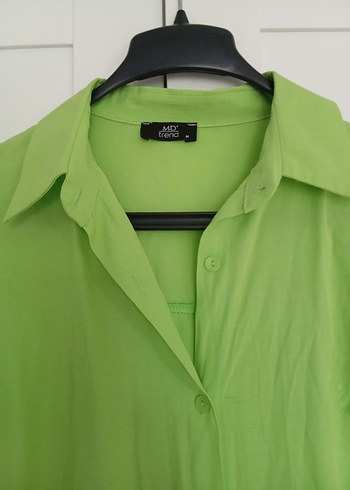 Yeşil Uzun Kollu Rahat Gömlek - Görsel 3