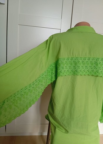 Yeşil Uzun Kollu Rahat Gömlek - Görsel 8