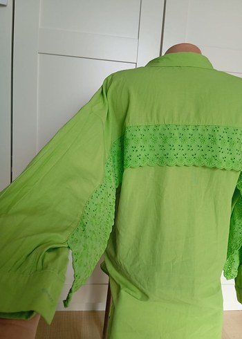 Yeşil Uzun Kollu Rahat Gömlek - Görsel 7