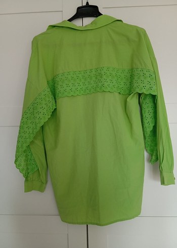 Yeşil Uzun Kollu Rahat Gömlek - Görsel 4