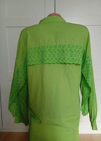 Yeşil Uzun Kollu Rahat Gömlek - Görsel 6