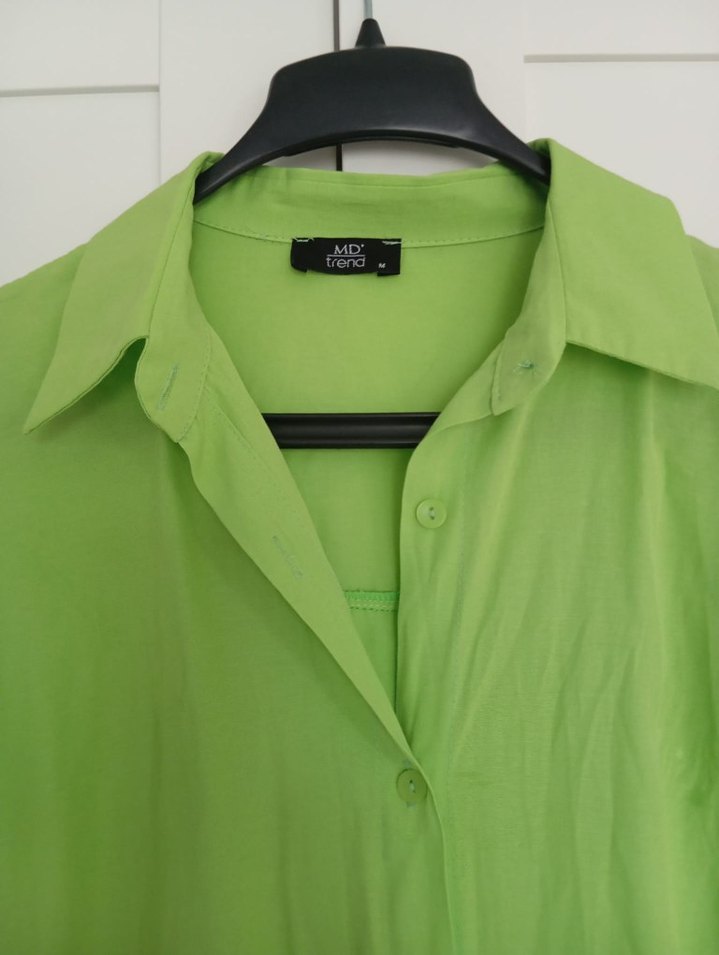 Yeşil Uzun Kollu Rahat Gömlek - Görsel 3