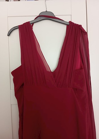 Bordo Uzun Abiye Elbise - Görsel 3