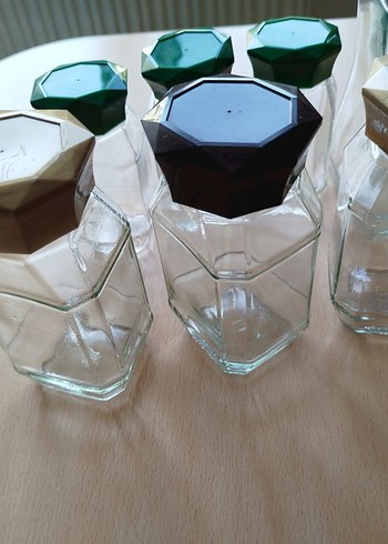 Altıgen Cam Baharat Kavanozları Seti - Görsel 5