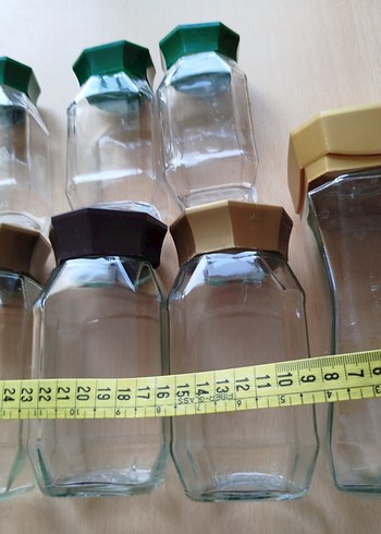 Altıgen Cam Baharat Kavanozları Seti - Görsel 7