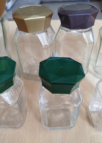 Altıgen Cam Baharat Kavanozları Seti - Görsel 2