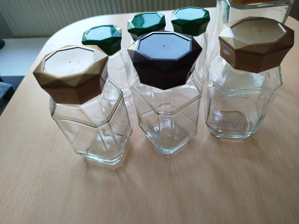 Altıgen Cam Baharat Kavanozları Seti - Görsel 5