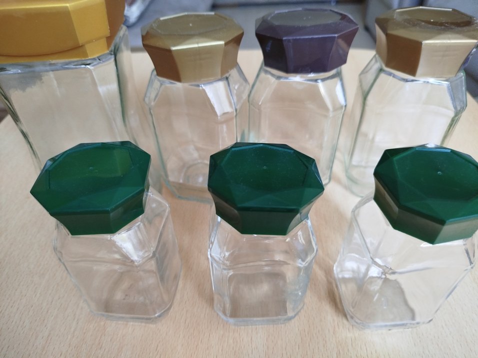 Altıgen Cam Baharat Kavanozları Seti - Görsel 2