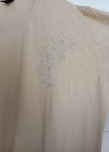 Bej Keten Tişört - Görsel 2