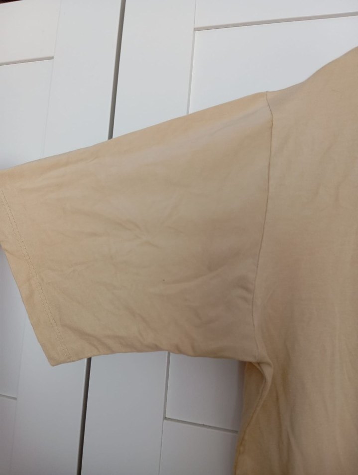 Bej Keten Tişört - Görsel 5