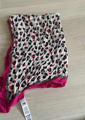 Pembe Leopar Desenli Pilili Kadın Fular mavi marka