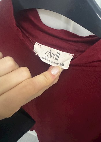 Bordo Yarım Balıkçı Yaka Uzun Kollu Kadın bluz - Görsel 2