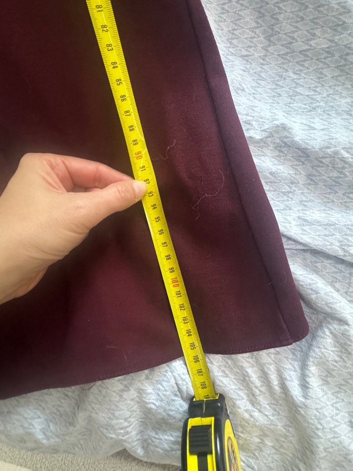 Bordo Kadın Midi Yırtmaçlı İspanyol Paça Pantolon - Görsel 4