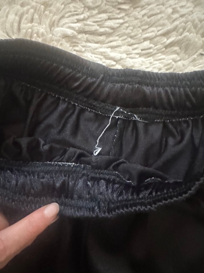 Siyah Mini Kadın Şort basket bol - Görsel 2