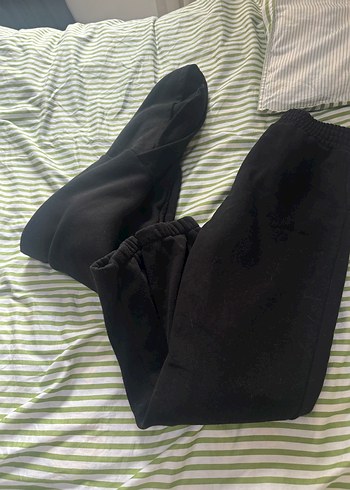 Kadın siyah Rahat Eşofman Takımı - Görsel 4