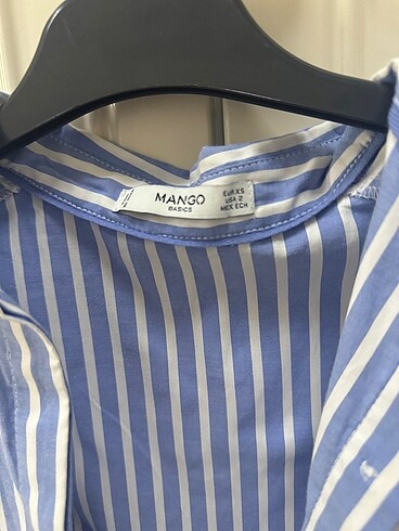 Mango Mango kolsuz çizgili gömlek xs