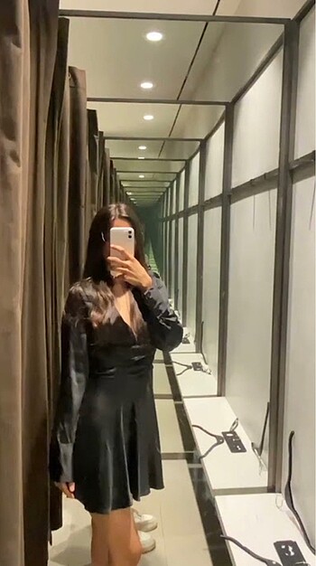 xs Beden zara saten kısa elbise
