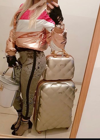 Kadın Yeşil Kadife Streetwear Pantolon s/m - Görsel 5