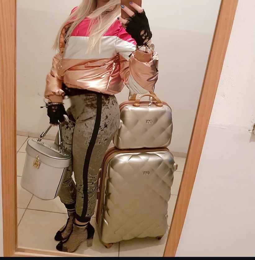 Kadın Yeşil Kadife Streetwear Pantolon s/m - Görsel 5