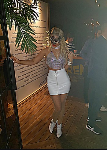 Gri Zincir Detaylı Kadın bluz - Görsel 4