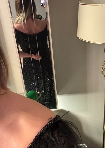 Siyah Straplez Uzun Gotik Abiye Elbise - Görsel 4