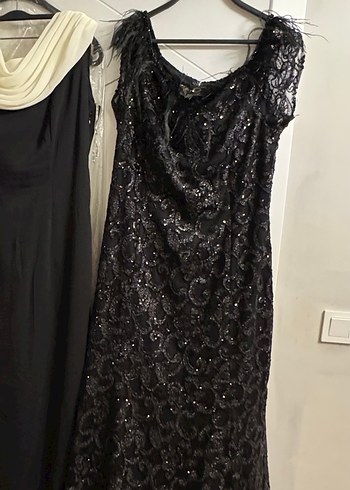 Siyah Straplez Uzun Gotik Abiye Elbise - Görsel 8