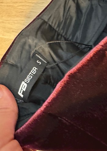 Bordo Pileli Mini Etek - Görsel 5