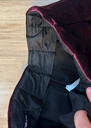 Bordo Pileli Mini Etek - Görsel 4