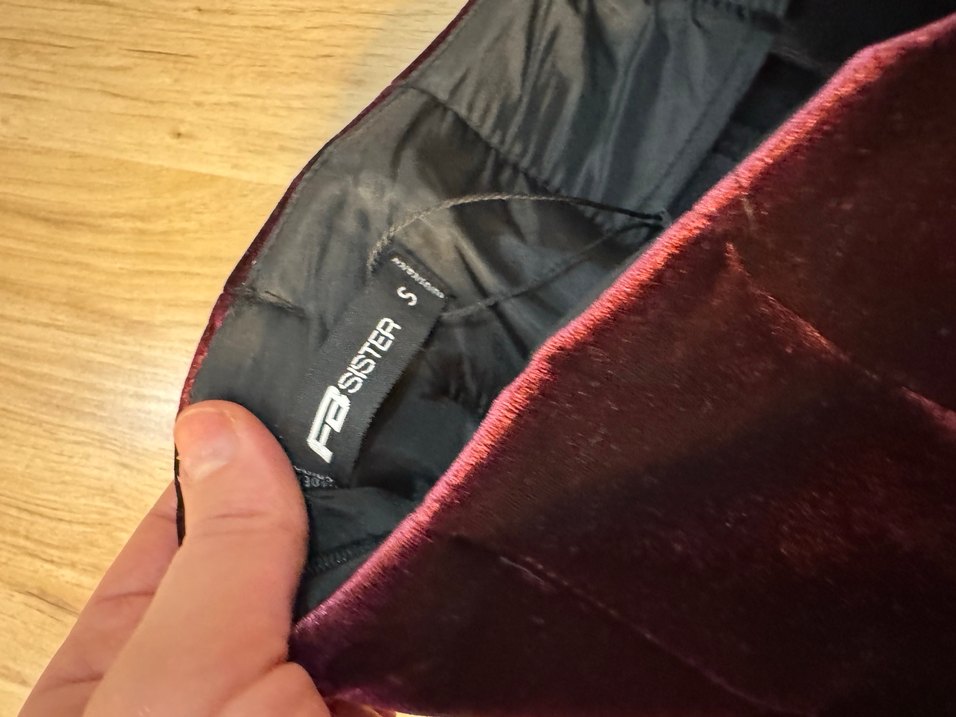 Bordo Pileli Mini Etek - Görsel 5